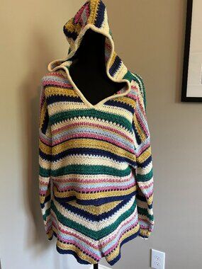 Lucky Brand Hooded Crochet Top and Short Set